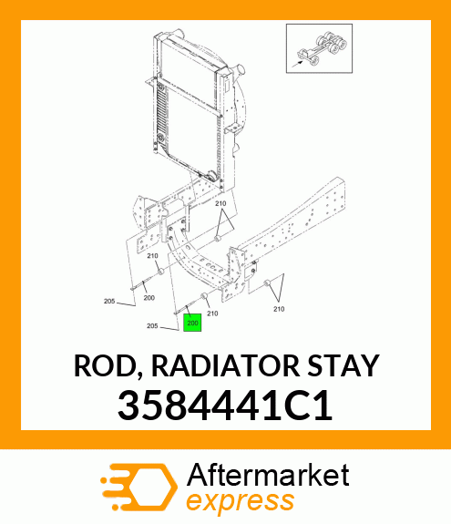 ROD, RADIATOR STAY 3584441C1