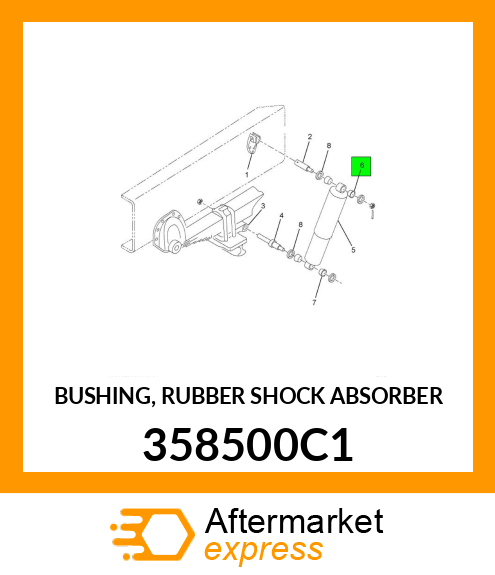 BUSHING, RUBBER SHOCK ABSORBER 358500C1