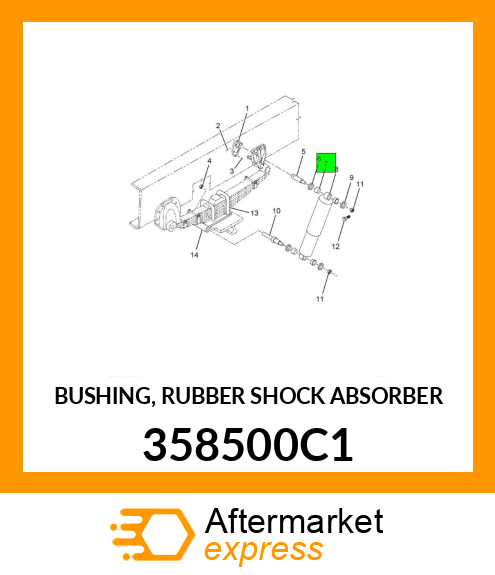 BUSHING, RUBBER SHOCK ABSORBER 358500C1