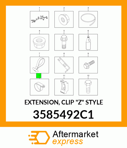 EXTENSION, CLIP "Z" STYLE 3585492C1