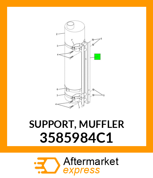 SUPPORT, MUFFLER 3585984C1