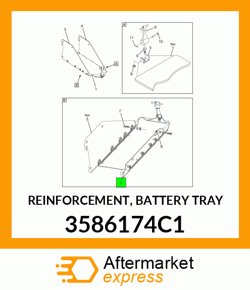 REINFORCEMENT, BATTERY TRAY 3586174C1