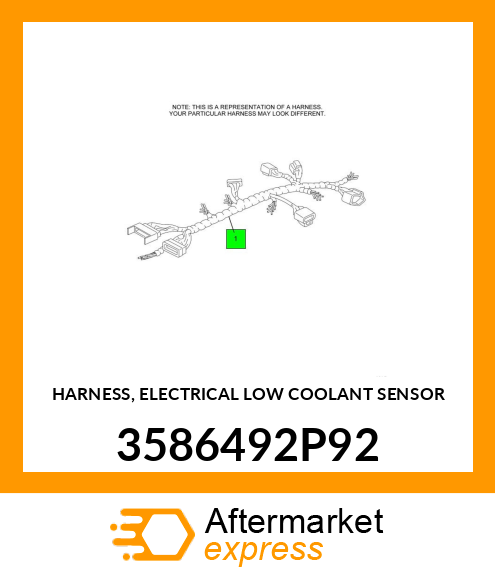 HARNESS, ELECTRICAL LOW COOLANT SENSOR 3586492P92