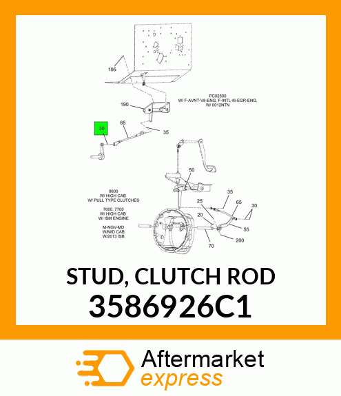 STUD, CLUTCH ROD 3586926C1