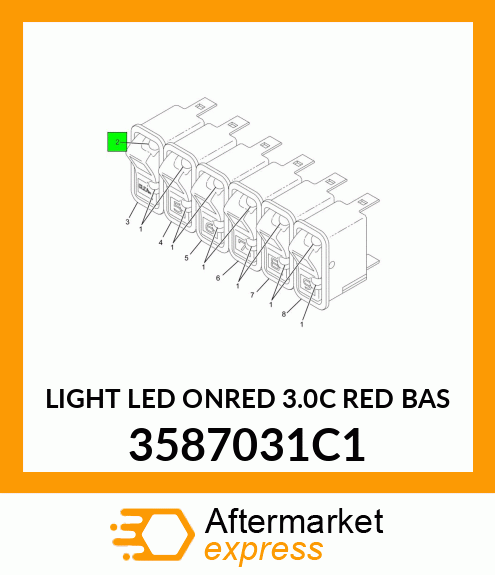 LIGHT LED ONRED 3.0C RED BAS 3587031C1