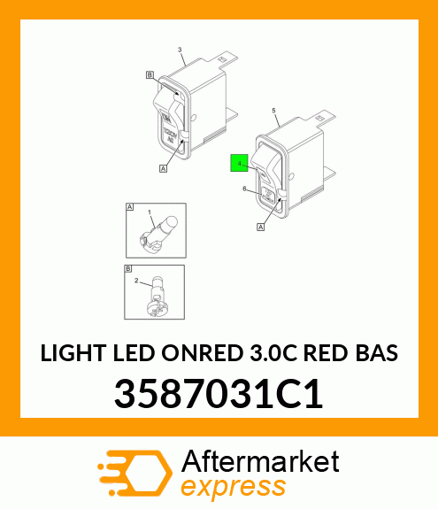 LIGHT LED ONRED 3.0C RED BAS 3587031C1