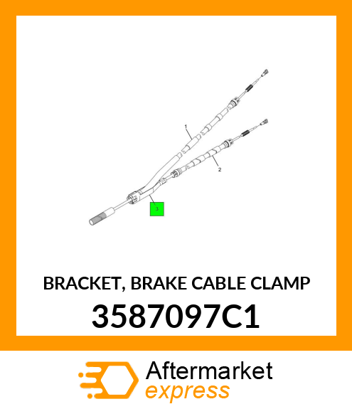 BRACKET, BRAKE CABLE CLAMP 3587097C1
