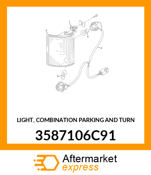 LIGHT, COMBINATION PARKING AND TURN 3587106C91