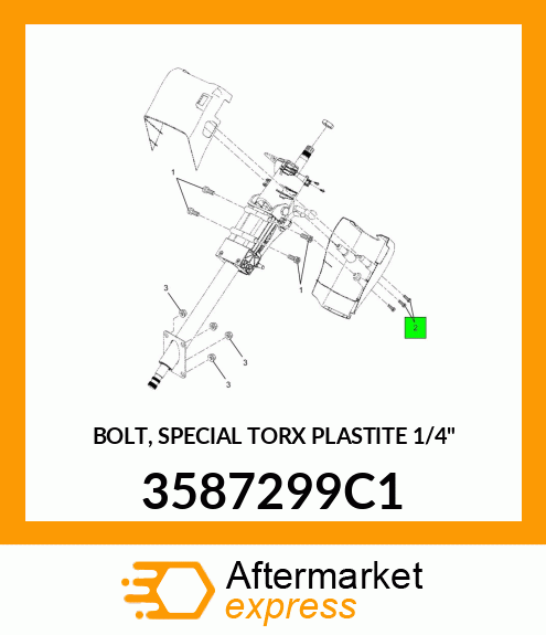 BOLT, SPECIAL TORX PLASTITE 1/4" 3587299C1