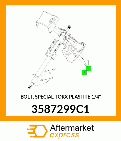 BOLT, SPECIAL TORX PLASTITE 1/4" 3587299C1