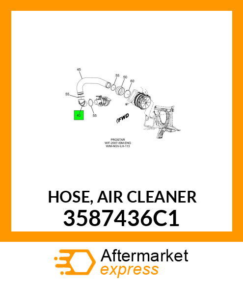 HOSE, AIR CLEANER 3587436C1