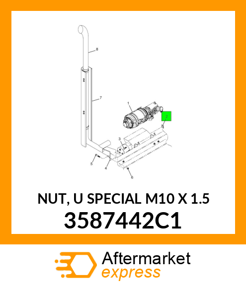 NUT, "U" SPECIAL M10 X 1.5 3587442C1