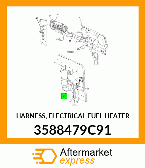 HARNESS, ELECTRICAL FUEL HEATER 3588479C91