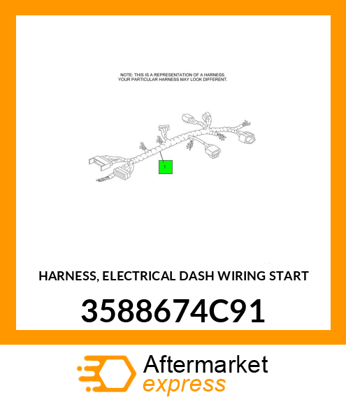 HARNESS, ELECTRICAL DASH WIRING START 3588674C91