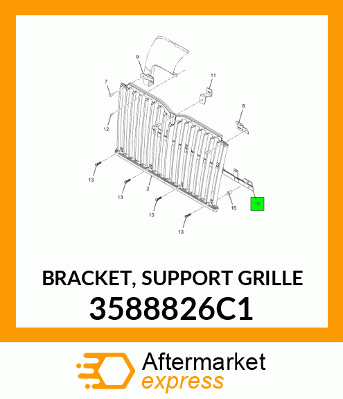 BRACKET, SUPPORT GRILLE 3588826C1