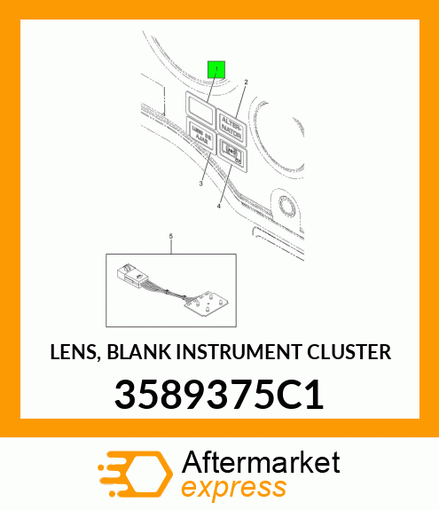 LENS, BLANK INSTRUMENT CLUSTER 3589375C1