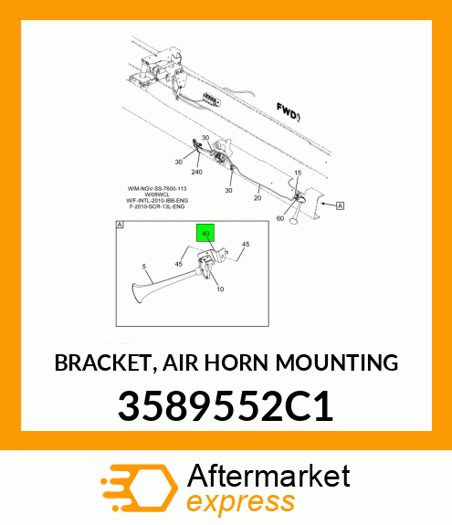 BRACKET, AIR HORN MOUNTING 3589552C1