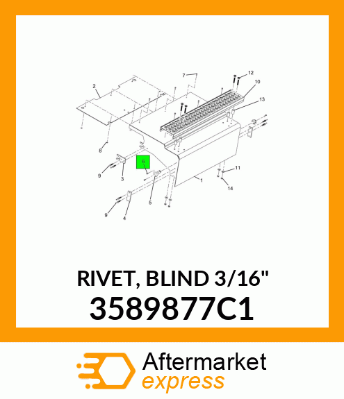 RIVET, BLIND 3/16" 3589877C1