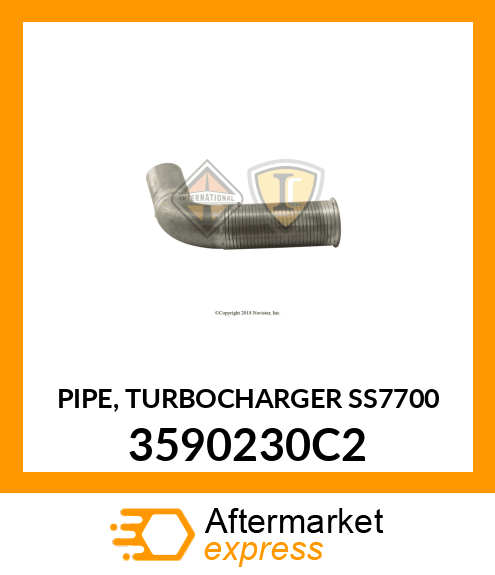 PIPE, TURBOCHARGER SS7700 3590230C2