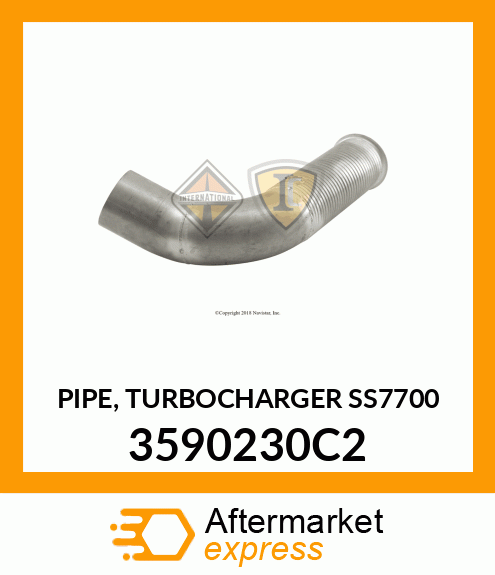 PIPE, TURBOCHARGER SS7700 3590230C2