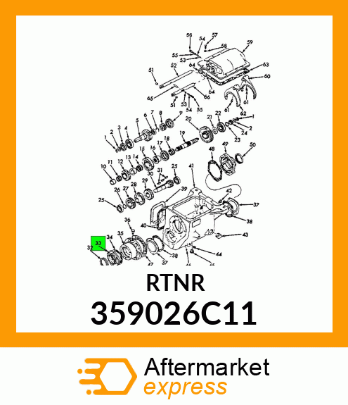 RETAINER, DRIVE GEAR FRONT BEARING 359026C11