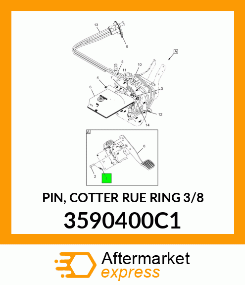 PIN, COTTER RUE RING 3/8" 3590400C1