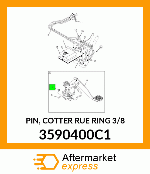 PIN, COTTER RUE RING 3/8" 3590400C1