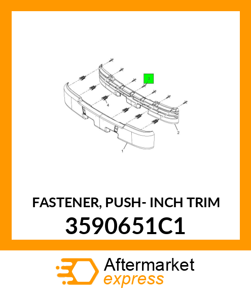 FASTENER, PUSH- INCH TRIM 3590651C1