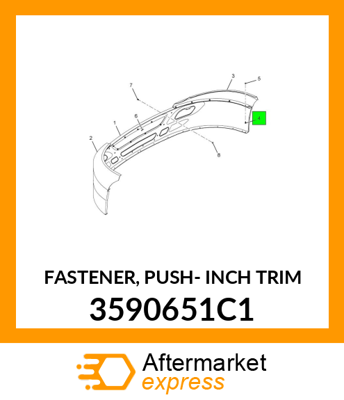 FASTENER, PUSH- INCH TRIM 3590651C1