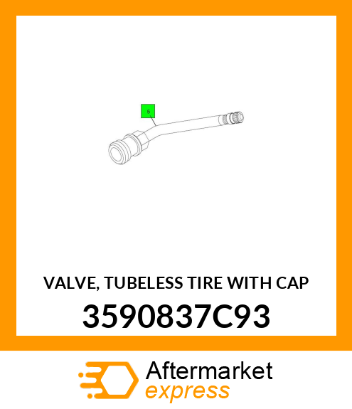 VALVE, TUBELESS TIRE WITH CAP 3590837C93