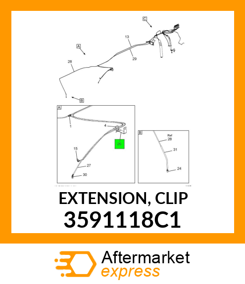 EXTENSION, CLIP 3591118C1