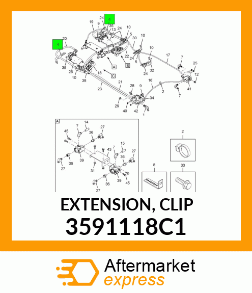 EXTENSION, CLIP 3591118C1