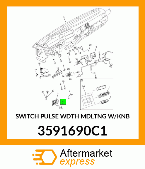 SWITCH PULSE WDTH MDLTNG W/KNB 3591690C1