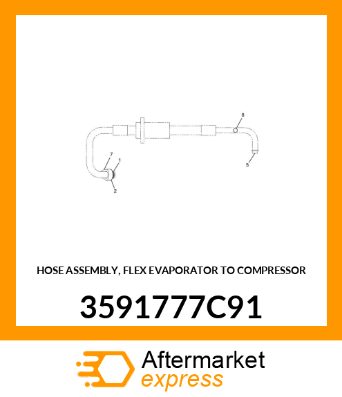 HOSE ASSEMBLY, FLEX EVAPORATOR TO COMPRESSOR 3591777C91