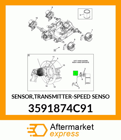 SENSOR,TRANSMITTER-SPEED SENSO 3591874C91