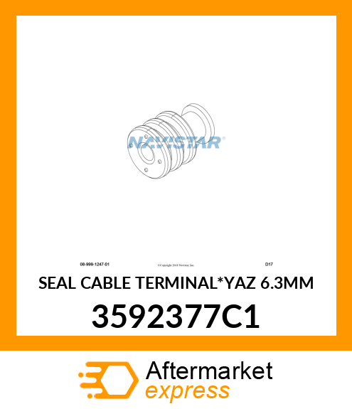 SEAL CABLE TERMINAL*YAZ 6.3MM 3592377C1