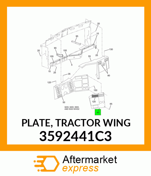 PLATE, TRACTOR WING 3592441C3