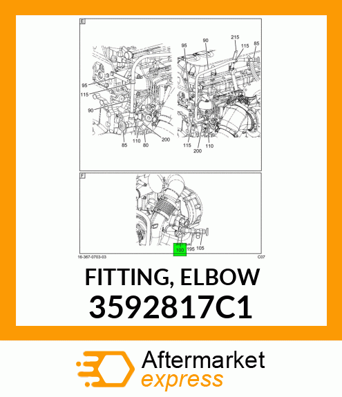 FITTING, ELBOW 3592817C1