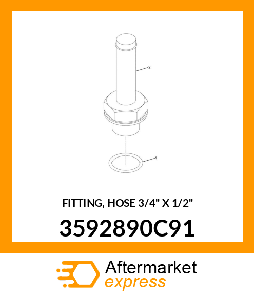 FITTING, HOSE 3/4" X 1/2" 3592890C91