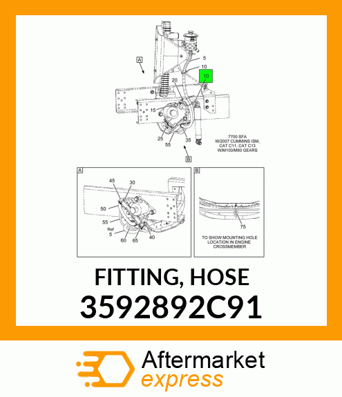 FITTING, HOSE 3592892C91