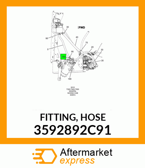 FITTING, HOSE 3592892C91