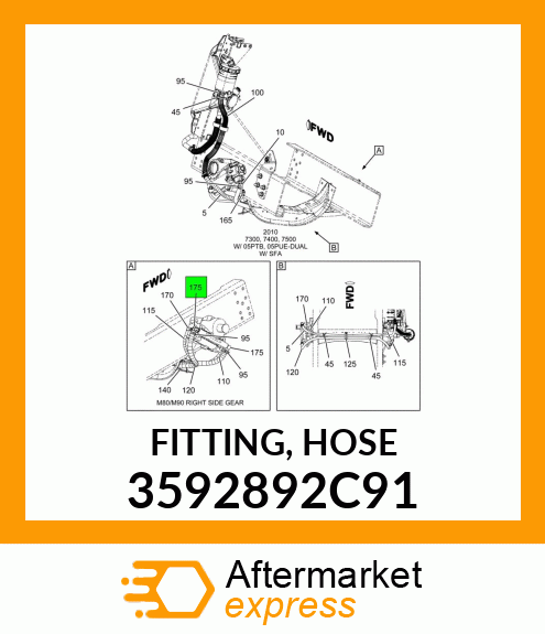 FITTING, HOSE 3592892C91