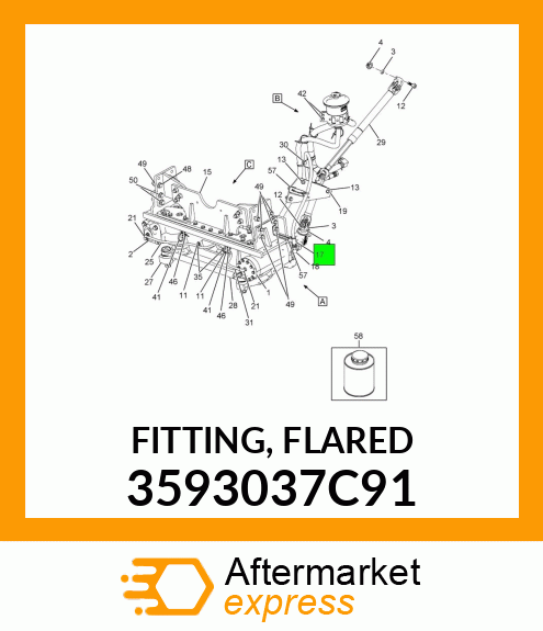 FITTING, FLARED 3593037C91