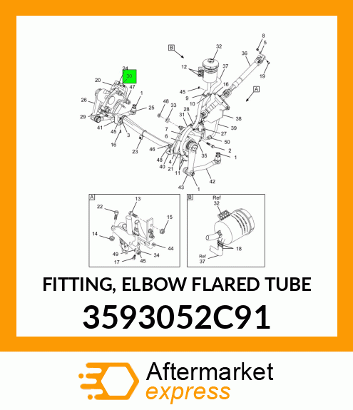 FITTING, ELBOW FLARED TUBE 3593052C91