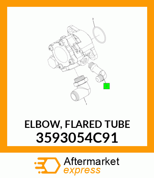 ELBOW, FLARED TUBE 3593054C91