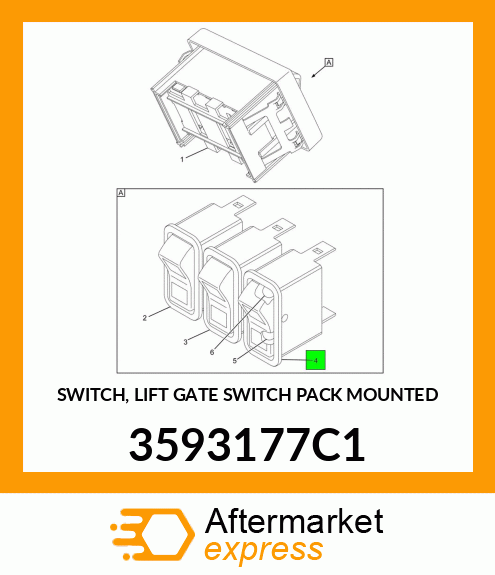 SWITCH, LIFT GATE SWITCH PACK MOUNTED 3593177C1
