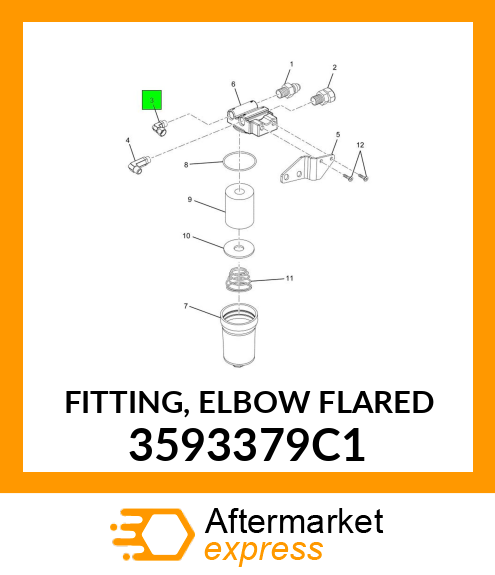 FITTING, ELBOW FLARED 3593379C1