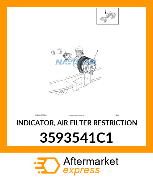 INDICATOR, AIR FILTER RESTRICTION 3593541C1