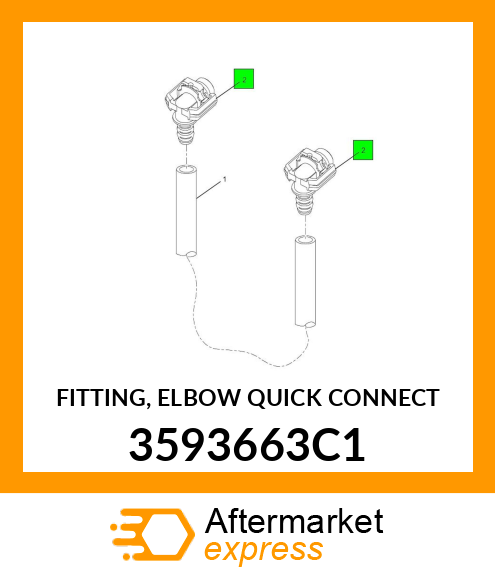 FITTING, ELBOW QUICK CONNECT 3593663C1