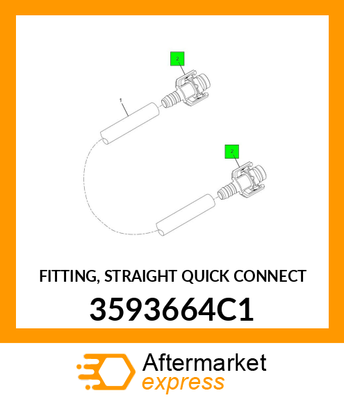 FITTING, STRAIGHT QUICK CONNECT 3593664C1